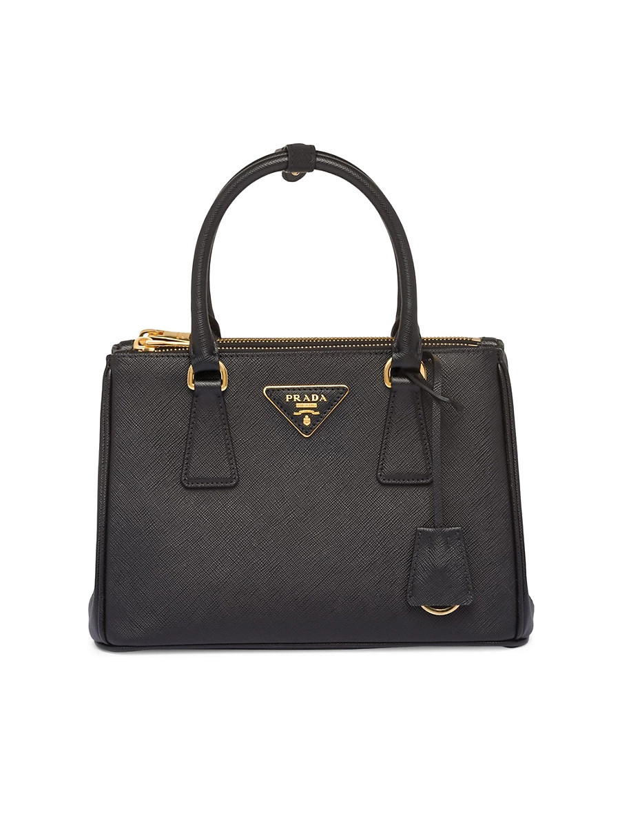 Women's Small Galleria Saffiano Leather Top Handle Bag - Black | Saks Fifth Avenue