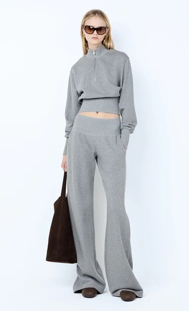 STEPH HALF ZIPPER JUMPER - GREY MARLE | Bec & Bridge (Global)