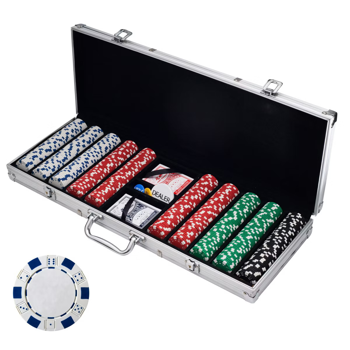 Trademark Poker Recreational Poker Set With 500 Chips, 2 Decks, and Aluminum Case | Target