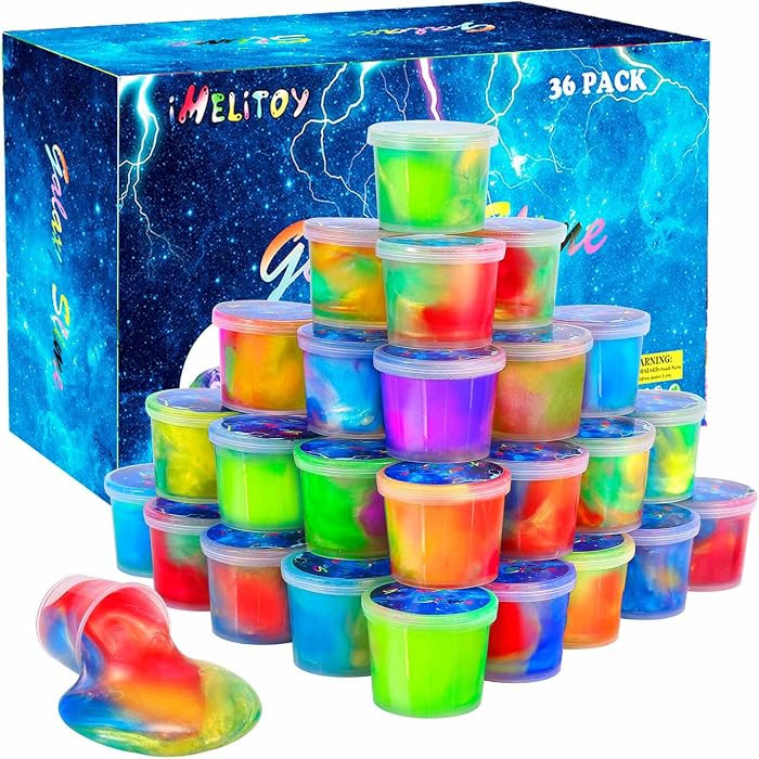 Galaxy Slime Kit for Girls Boys, 36 Pack Mini Slime Party Favors for Kids, Pretty Stretchy & Non-... | Amazon (US)