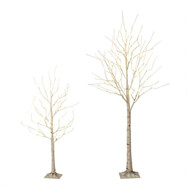 White Birch Pre Lit Micro LED Electric Artificial Tree | World Market