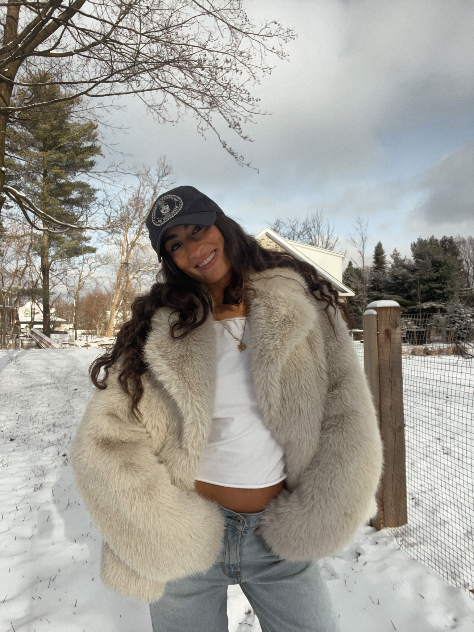 Fur season baby 🫶🏻☃️❄️ #furcoat #fauxfurcoat #winteroutfit #warmwinteroutfit 

#LTKHoliday #LTKSeasonal #LTKGiftGuide