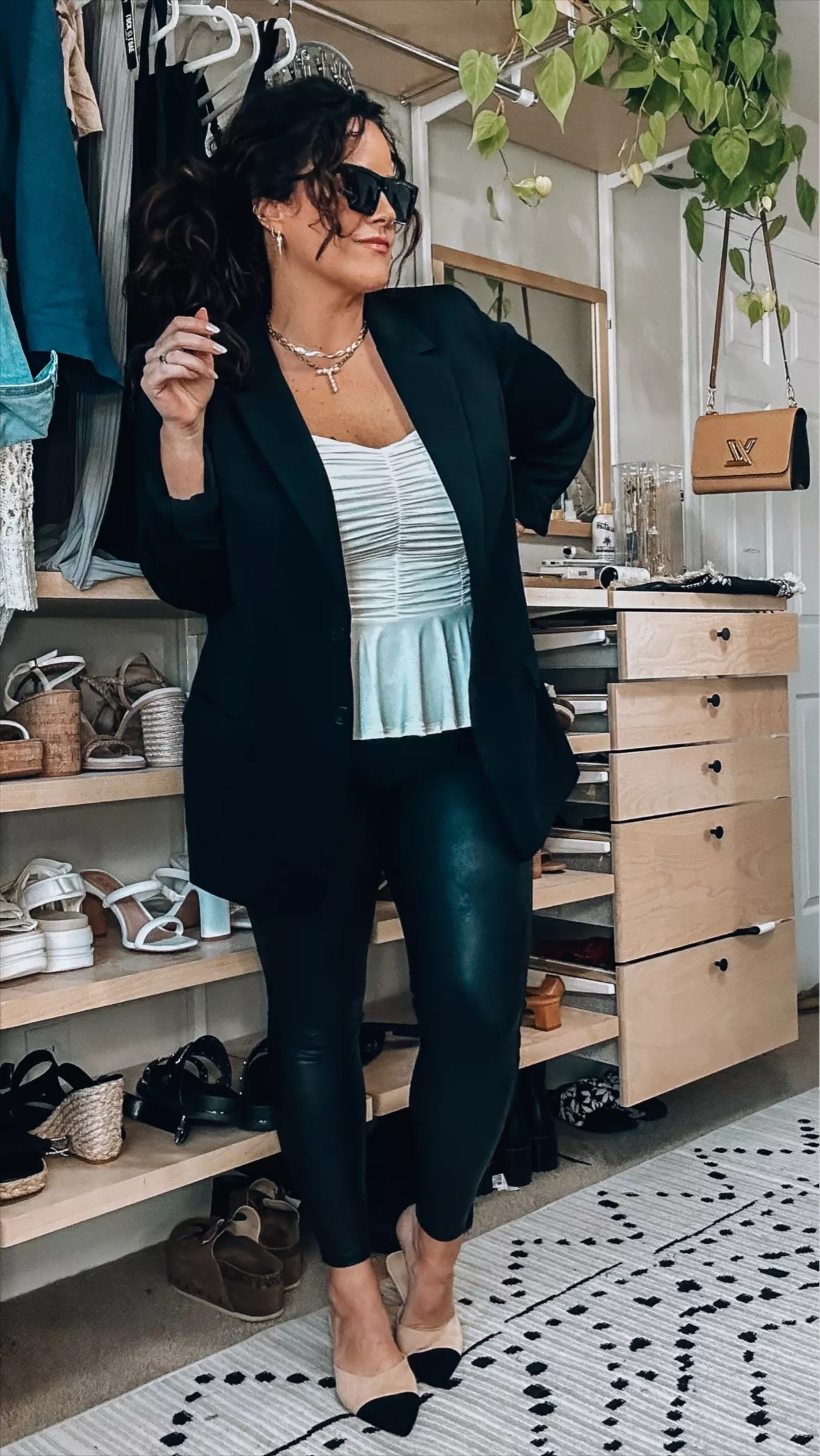 Black Faux Leather Leggings curated on LTK