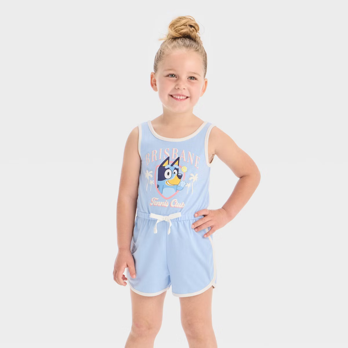 Toddler Girls' Bluey Romper - Blue 3T | Target