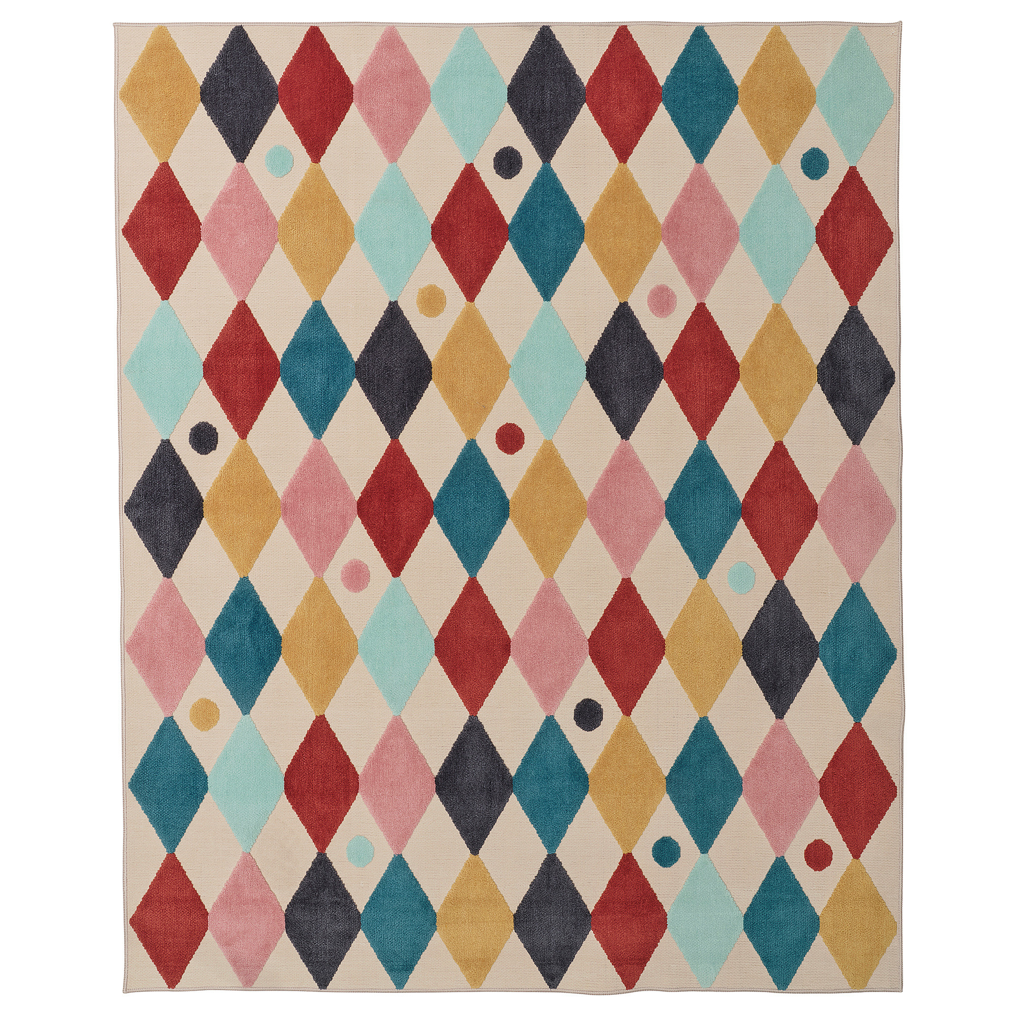 BUSENKEL Rug, harlequin pattern/multicolor, 4 ' 3 "x5 ' 3 " | IKEA US