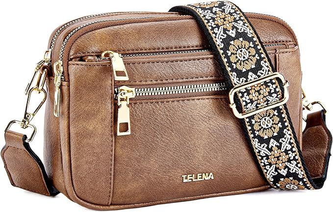 Telena Crossbody Purse for Women Small Crossbody Bags Trendy Vegan Leather with Adjustable Should... | Amazon (US)