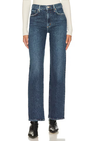 Harper Mid Rise Straight Jeans in Tempo | Revolve Clothing (Global)