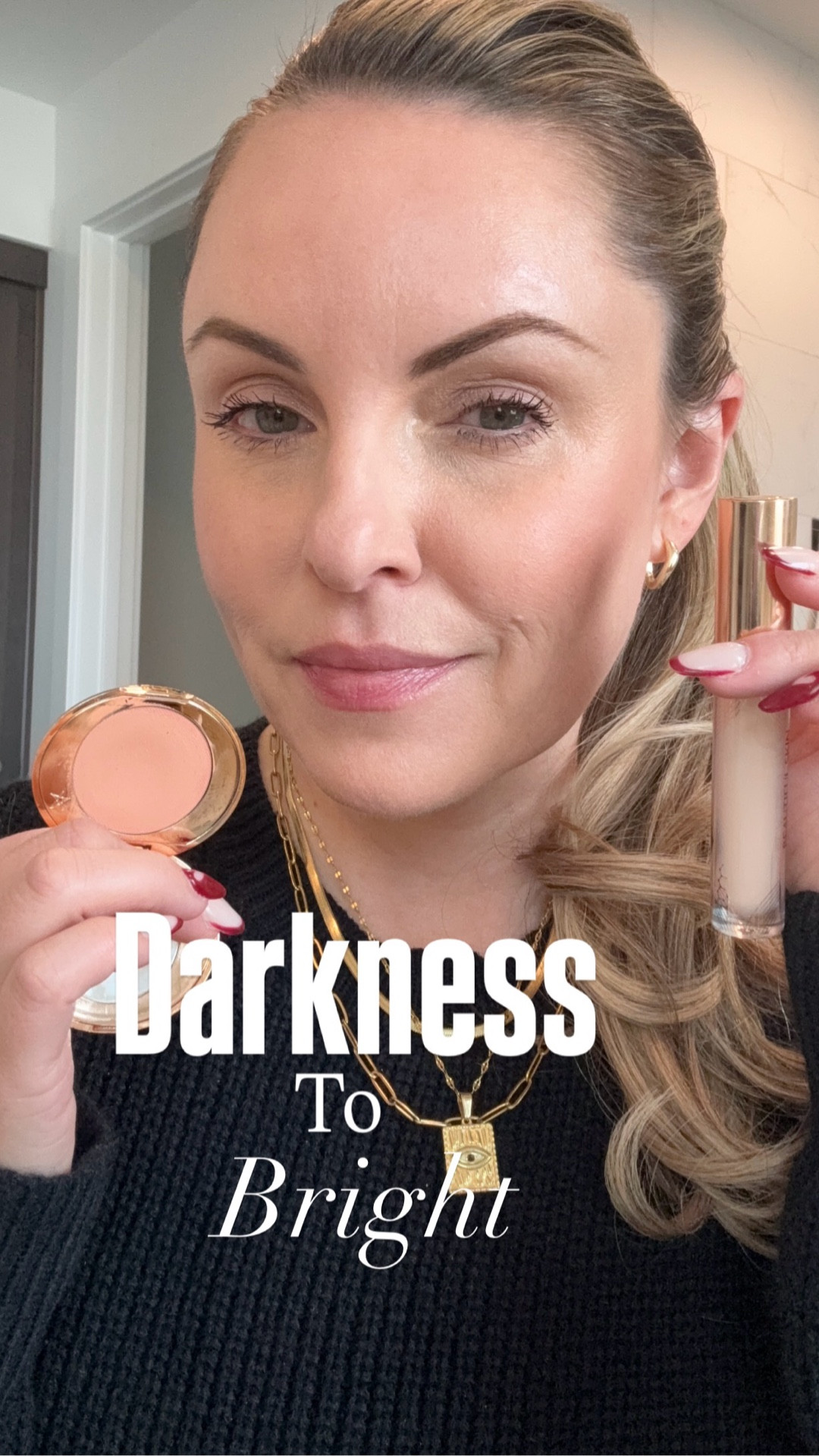 My two step under eye trick for correcting darkness and softly brightening without heaviness. I start with Charlotte Tilbury color corrector in 2 Medium, then layer Beautiful Skin Radiant Concealer in Fair for a lifted smooth finish that works beautifully on 40+ under eyes. Everything linked here for easy shopping 🤍

#LTKmomlife #LTKOver40 #LTKBeauty