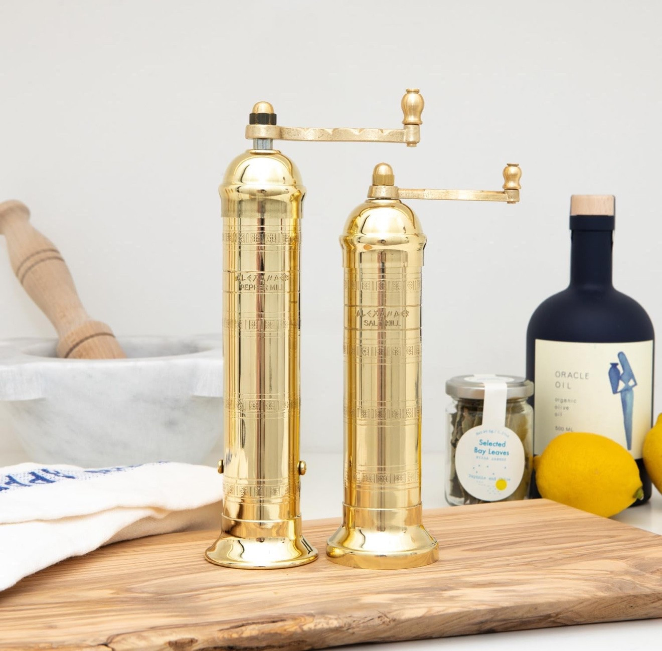 Brass salt and pepper grinders | Alexander home | kitchen styling

#LTKHome #LTKSaleAlert