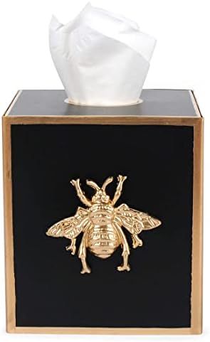 Jaye’s Studio Decorative Tissue Box Cover Hand-Painted Regency Bee Black & Gold Design for Bath... | Amazon (US)