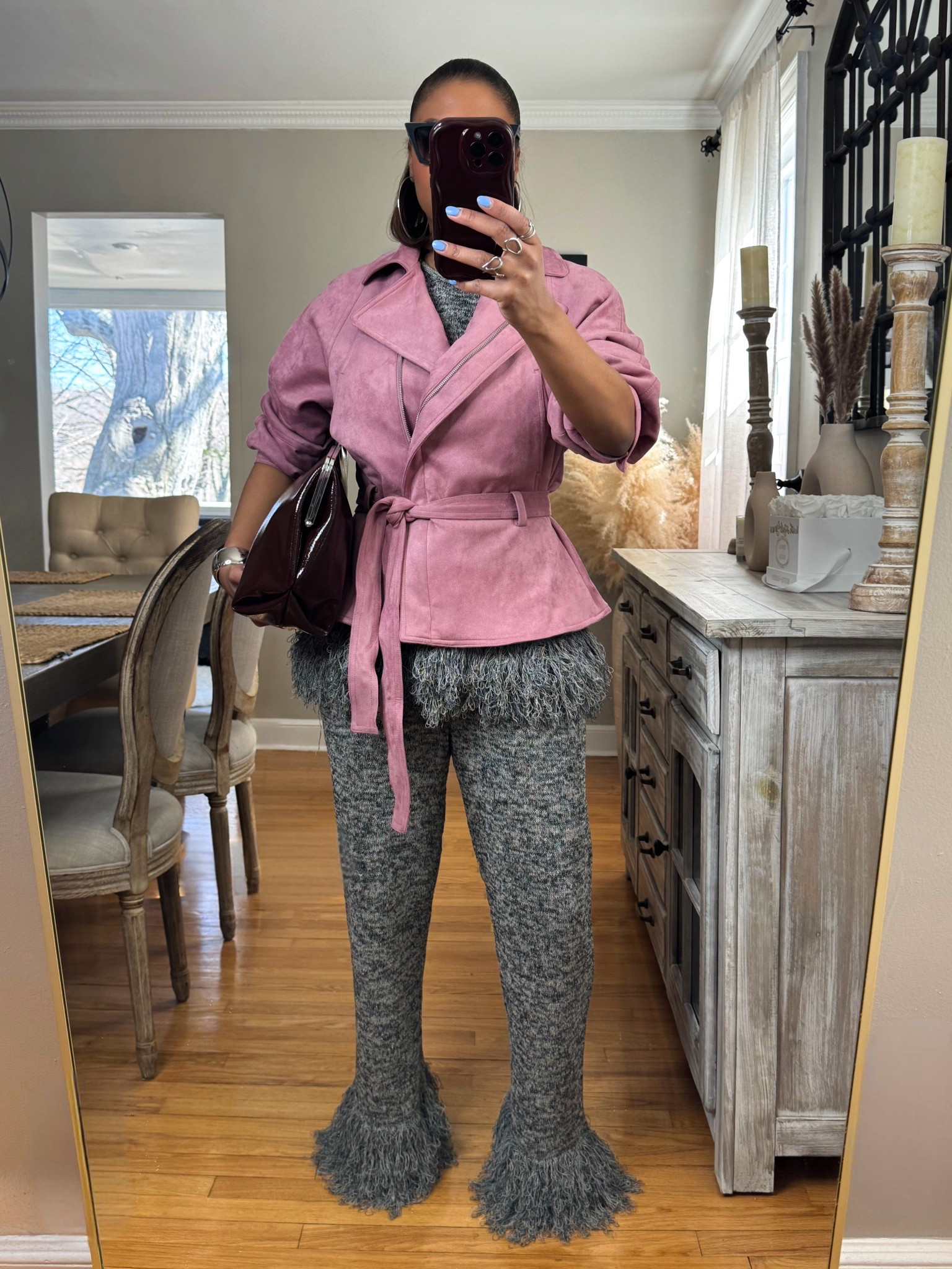 Pink Jacket and Grey fringe set 


#LTKgrwm #LTKSeasonal #LTKWorkwear
