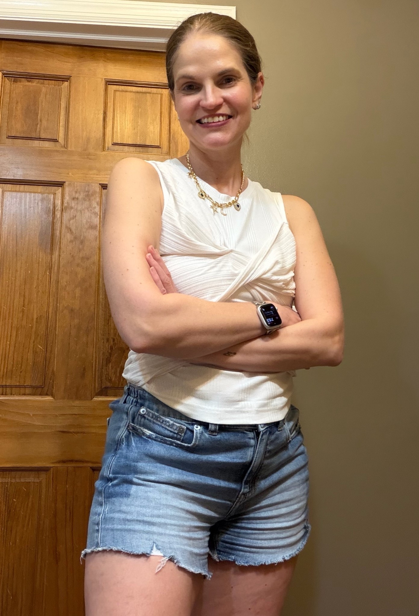 This 40+ mom of two doesn’t love a lot of everyday shorts but loving these new ones from Aerie. The elastic in the back is just the right amount of give I need for jean shorts to work. 🙌

#LTKootd #LTKmomlife #LTKOver40
