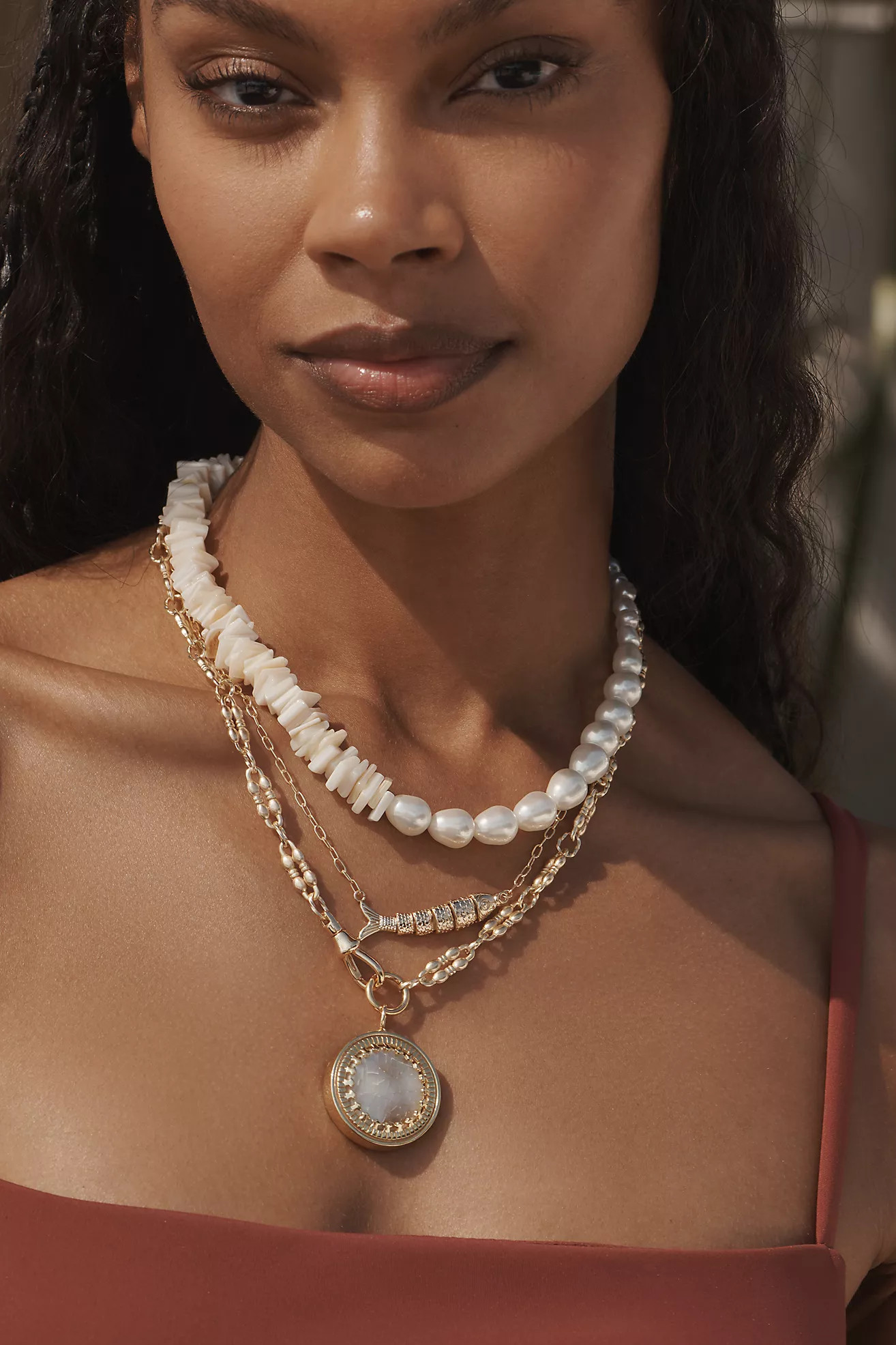 Shades of Sea Layered Necklaces: Charm Edition | Anthropologie (US)