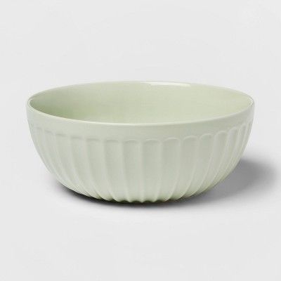 108oz Stoneware Scalloped Serving Bowl Green - Threshold&#8482; | Target