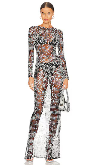 Vinci Dress in Silver/Black | Revolve Clothing (Global)
