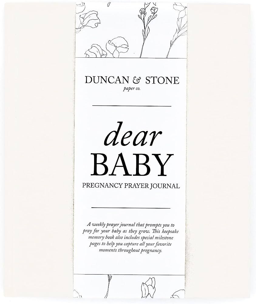 Dear Baby Pregnancy Prayer Journal (Ivory, 110 Pages) - Pregnancy Scrapbook Album for Milestones ... | Amazon (US)