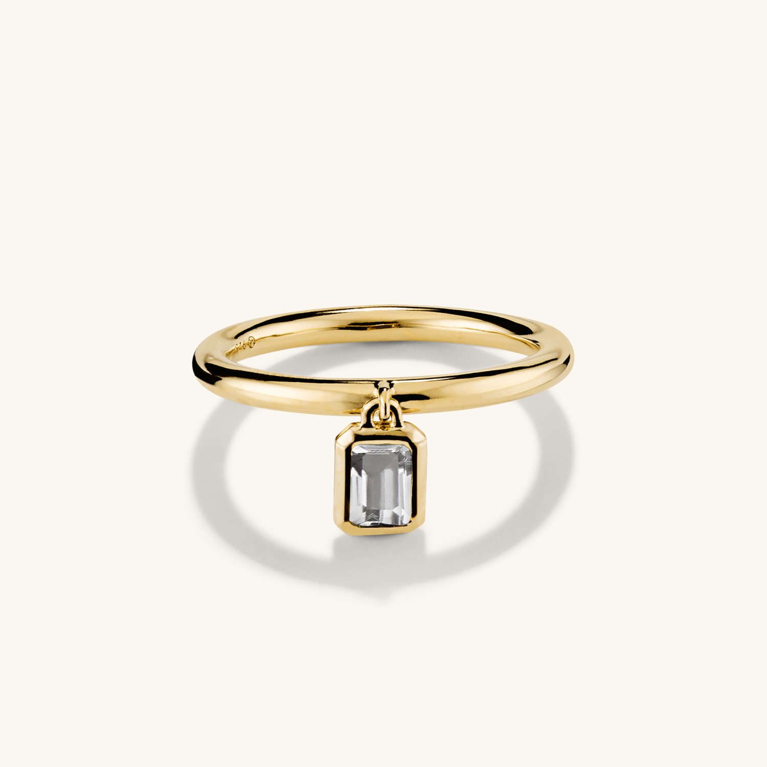 Gemstone Charm Stacker Ring : Handcrafted in Gold Vermeil | Mejuri | Mejuri (Global)