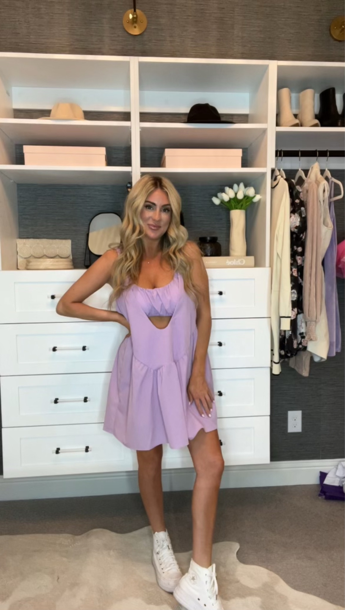 Love this athletic dress & it’s bump friendly! 
summer outfit, purple athletic dress, converse sneakers, mom fashion, maternity 

#LTKBaby #LTKBump #LTKStyleTip