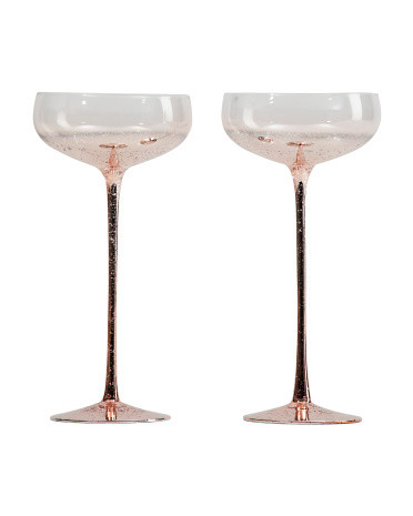 Set Of 2 Mercury Long Stem Coupe Glasses | TJ Maxx
