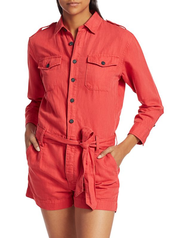 The Kaya Button-Front Romper | Saks Fifth Avenue OFF 5TH