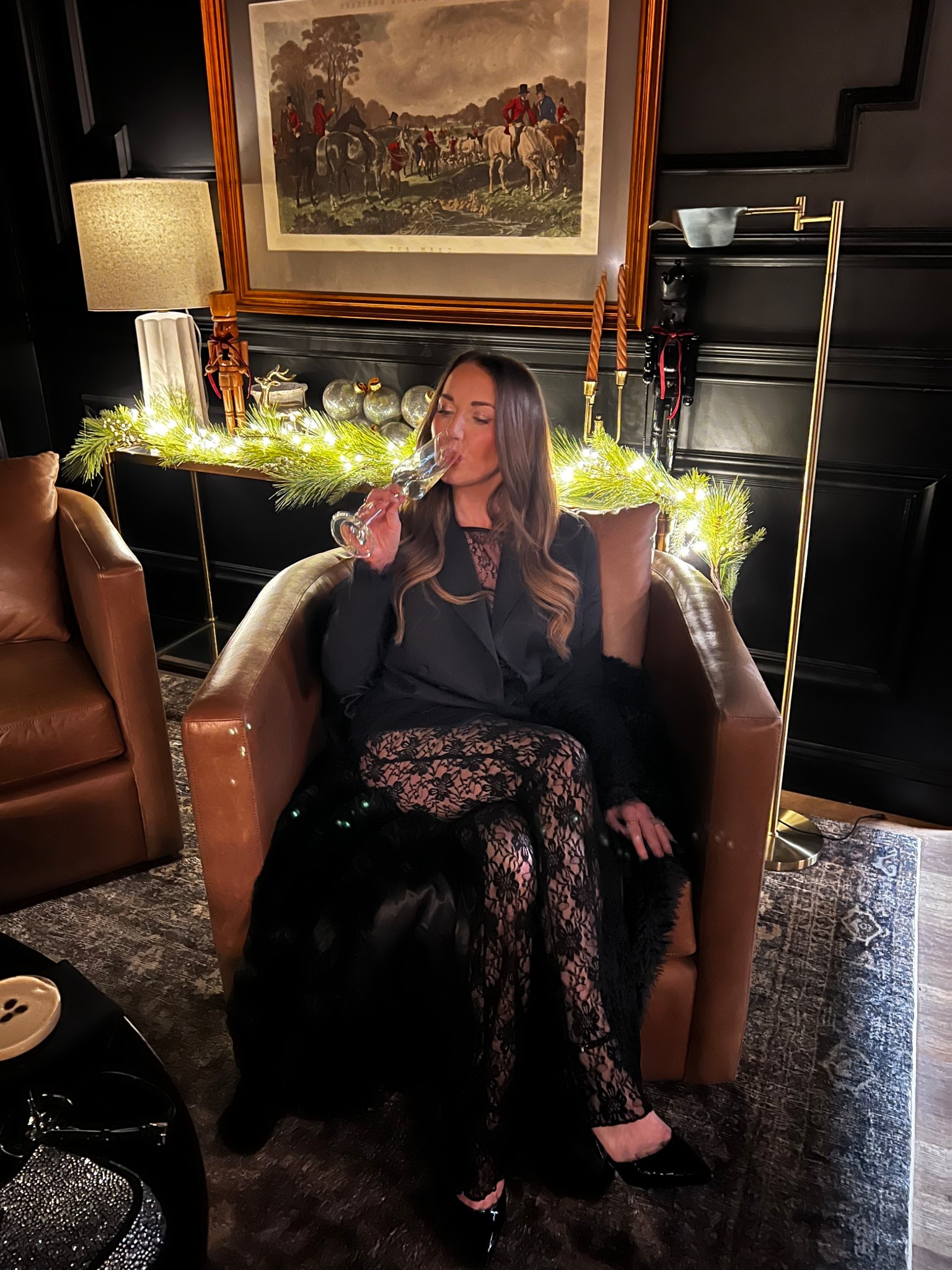 Love a lace pant and oversized blazer combo!

#LTKFindsUnder100 #LTKHoliday #LTKootd