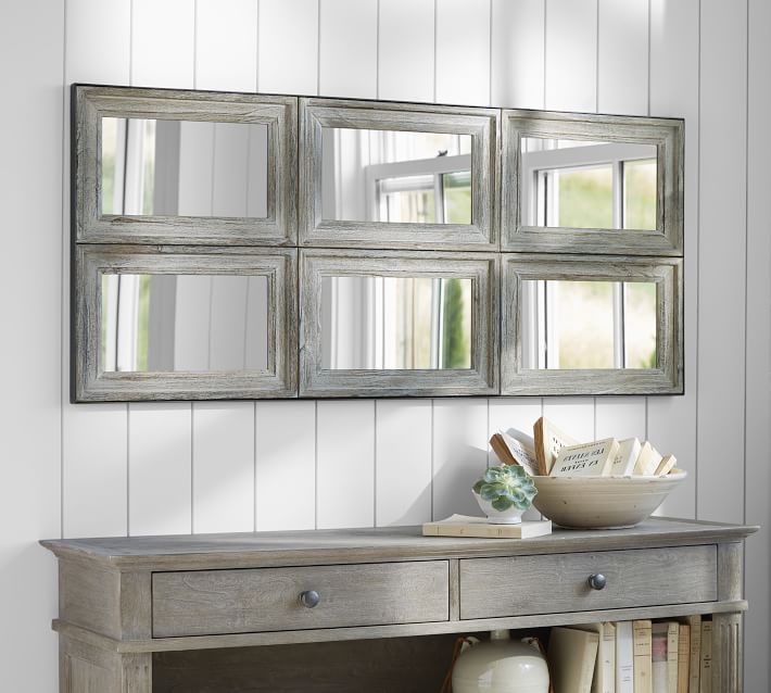 Aiden Large Paneled Wall Mirror | Pottery Barn (US)