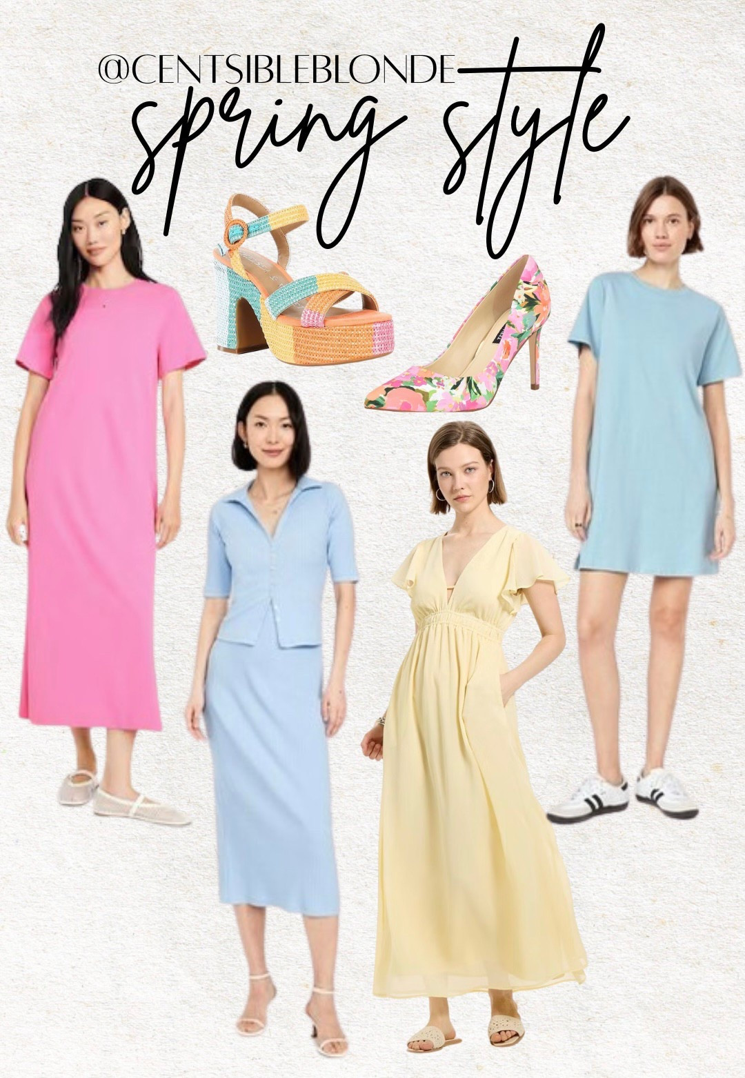 Spring style, spring outfits, butter, yellow, T-shirt dress, Old Navy, dresses, target style, target dress, pumps, spring heels, colorful heels, raffia heels 

#LTKShoeCrush #LTKFindsUnder50 #LTKFindsUnder100