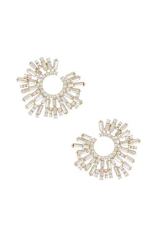 Ettika Crystal Fan Earring in Gold from Revolve.com | Revolve Clothing (Global)