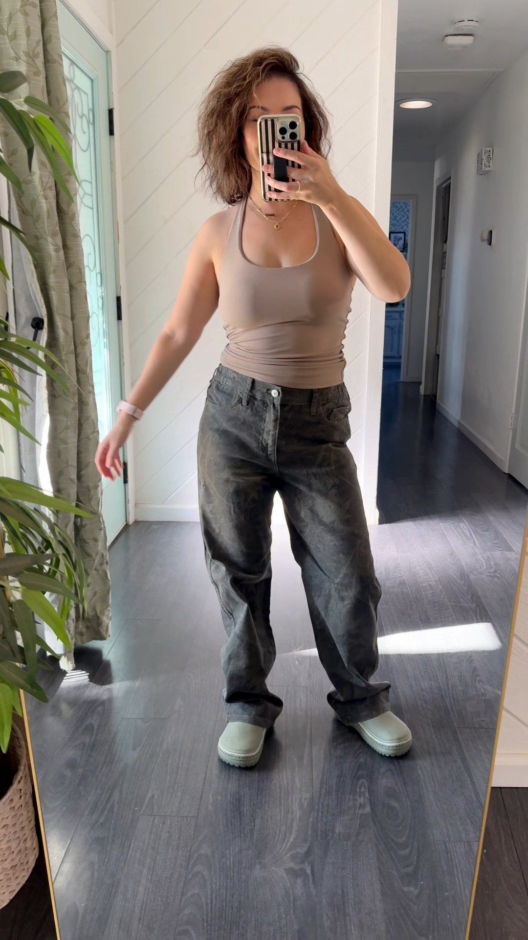 Simple outfits are my go too! The top is size medium with a built bra (holds the girls perfectly) and the jeans has an elastic waistline, stretchy, junior size, I’m wearing a size 6

#LTKmomlife #LTKootd #LTKSaleAlert