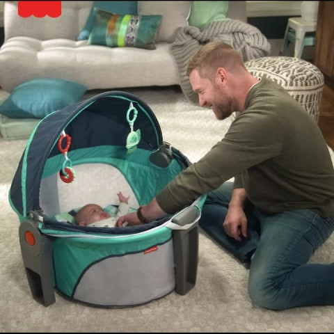 Fisher-Price On-the-Go Infant Dome Portable Bassinet and Play Space with Toys, Pixel Forest, Unis... | Walmart (US)