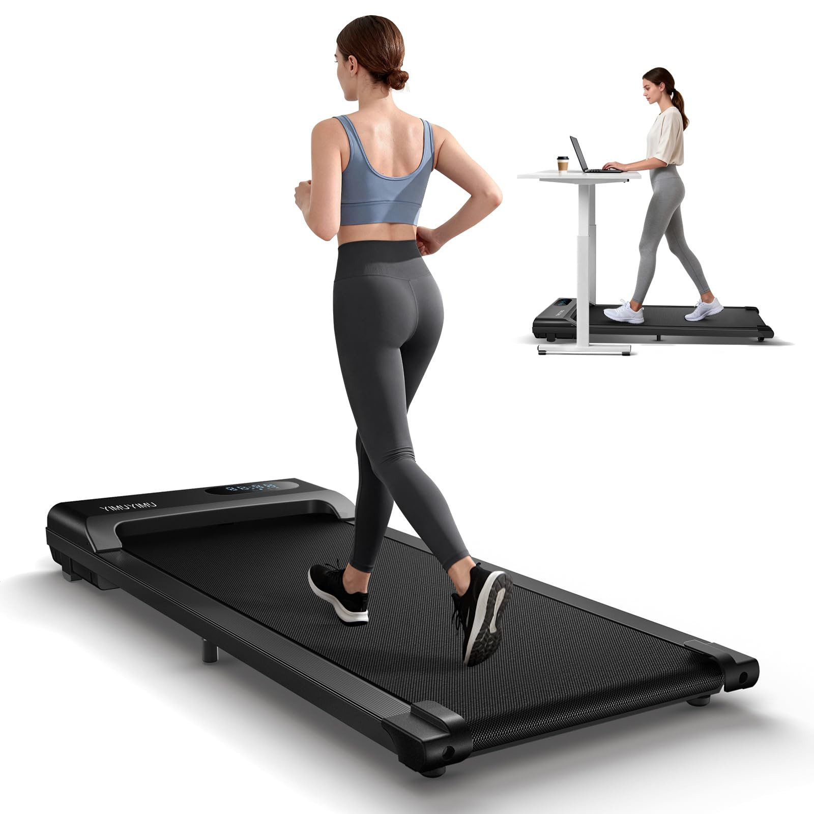 Walking Pad Treadmill, 6km/h Under Desk Treadmill for Home, 2.5HP Quiet Portable Electric Running... | Amazon (UK)