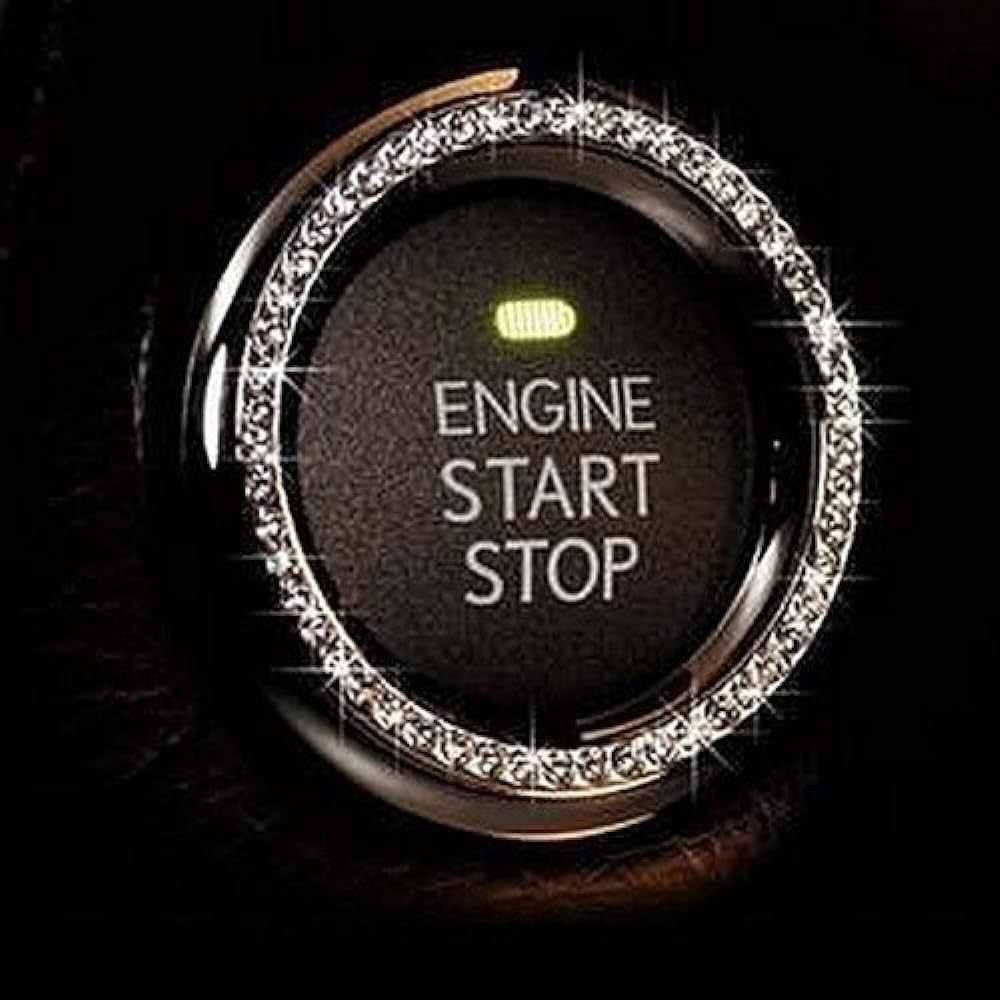 Bling Car Decor Crystal Rhinestone Car Bling Ring Emblem Sticker, Bling Car Accessories for Women... | Amazon (US)