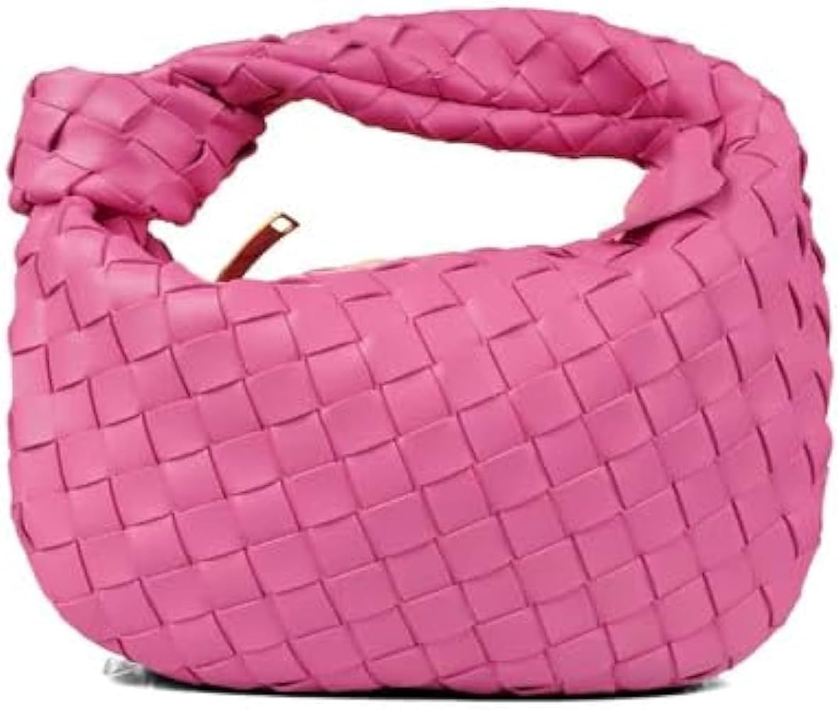 Ava 10 x 7 Inch Vegan Leather Womens Woven Knotted Clutch Purse Handbag | Amazon (US)