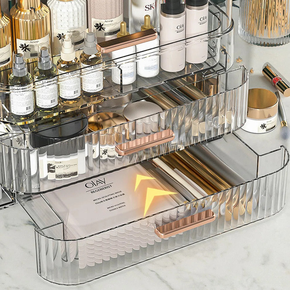 Latitude Run Navasota Plastic 2 Compartment Makeup Organizer | Wayfair.co.uk | Wayfair UK
