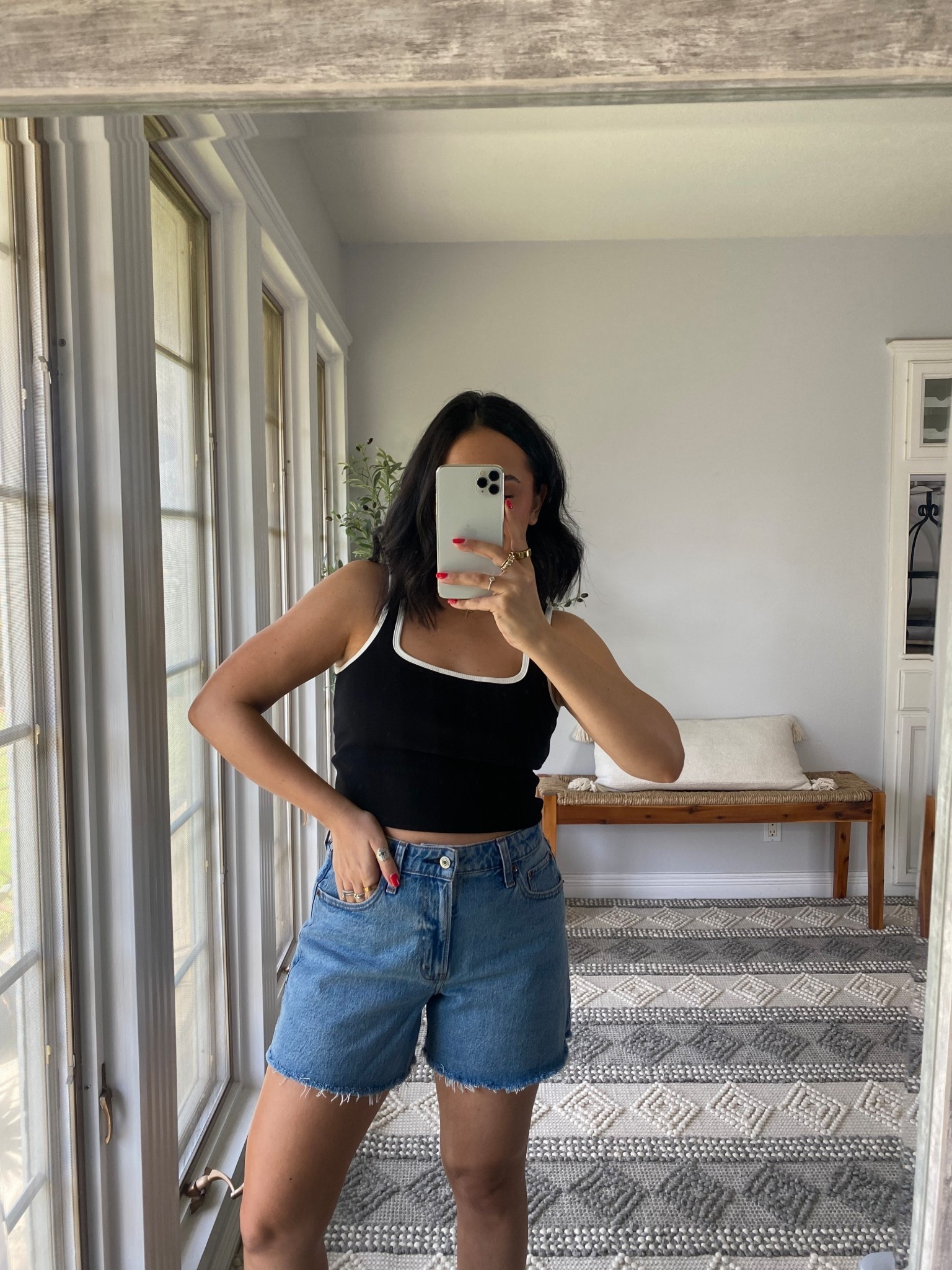 These Abercrombie Dad shorts are apart of the Spring Sale! Wearing a size 27 curve love 

#LTKStyleTip #LTKSpringSale #LTKPetite