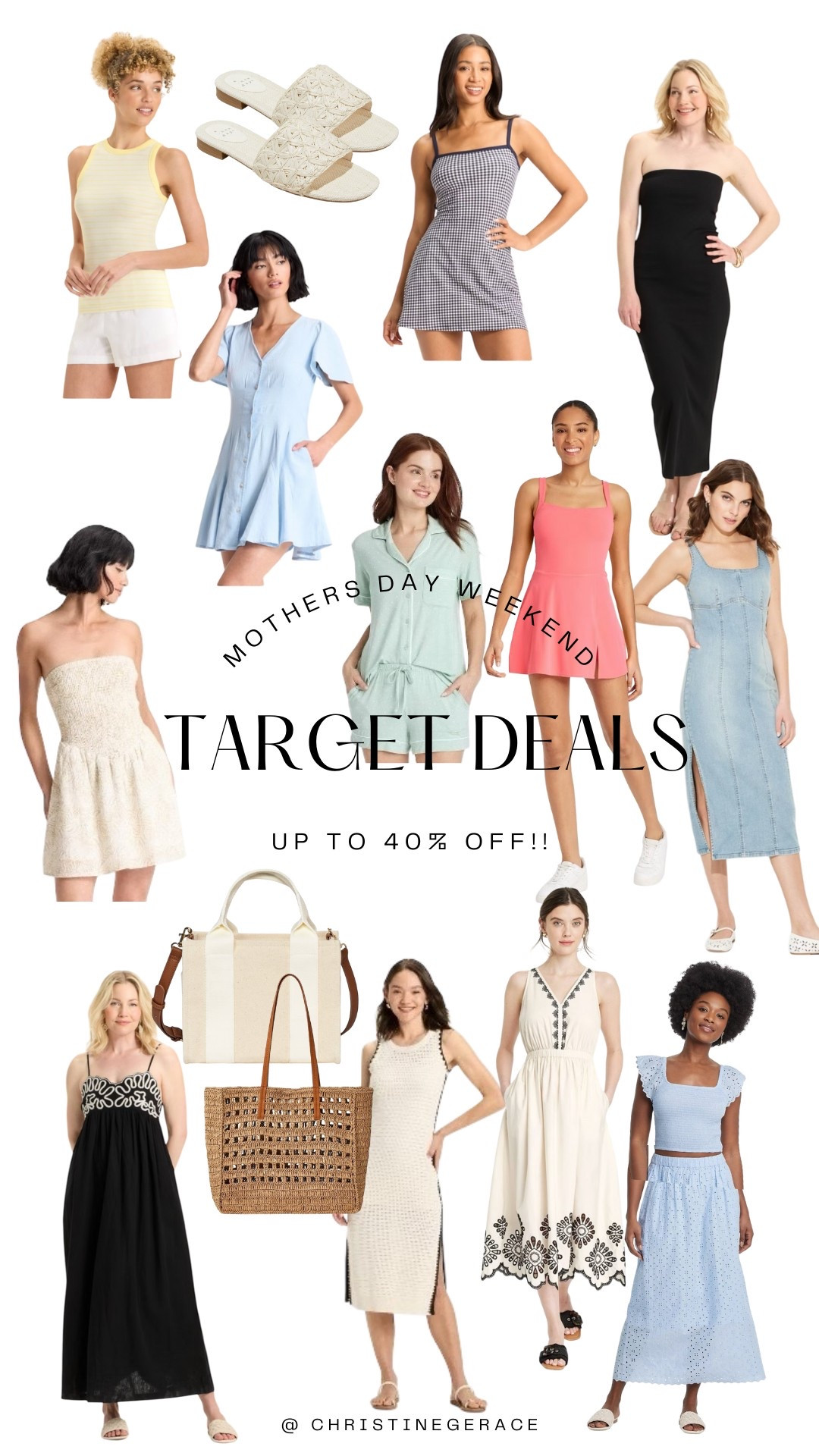 Target has great deals till Sunday !! Check out some of my picks !! Up to 40% off ! 

Dresses, tops,skirts, pjs, activewear, sandals 

Target finds, Target sales, Mother’s Day gift, summer outfit ideas, Christine gerace 

#LTKSeasonal #LTKSaleAlert #LTKFindsUnder50