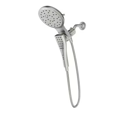 Moen Verso 8.0 -Spray Spot Resist Brushed Nickel 7-in Round Dual/Combo Rain Shower Head 1.75 GPM | Lowe's