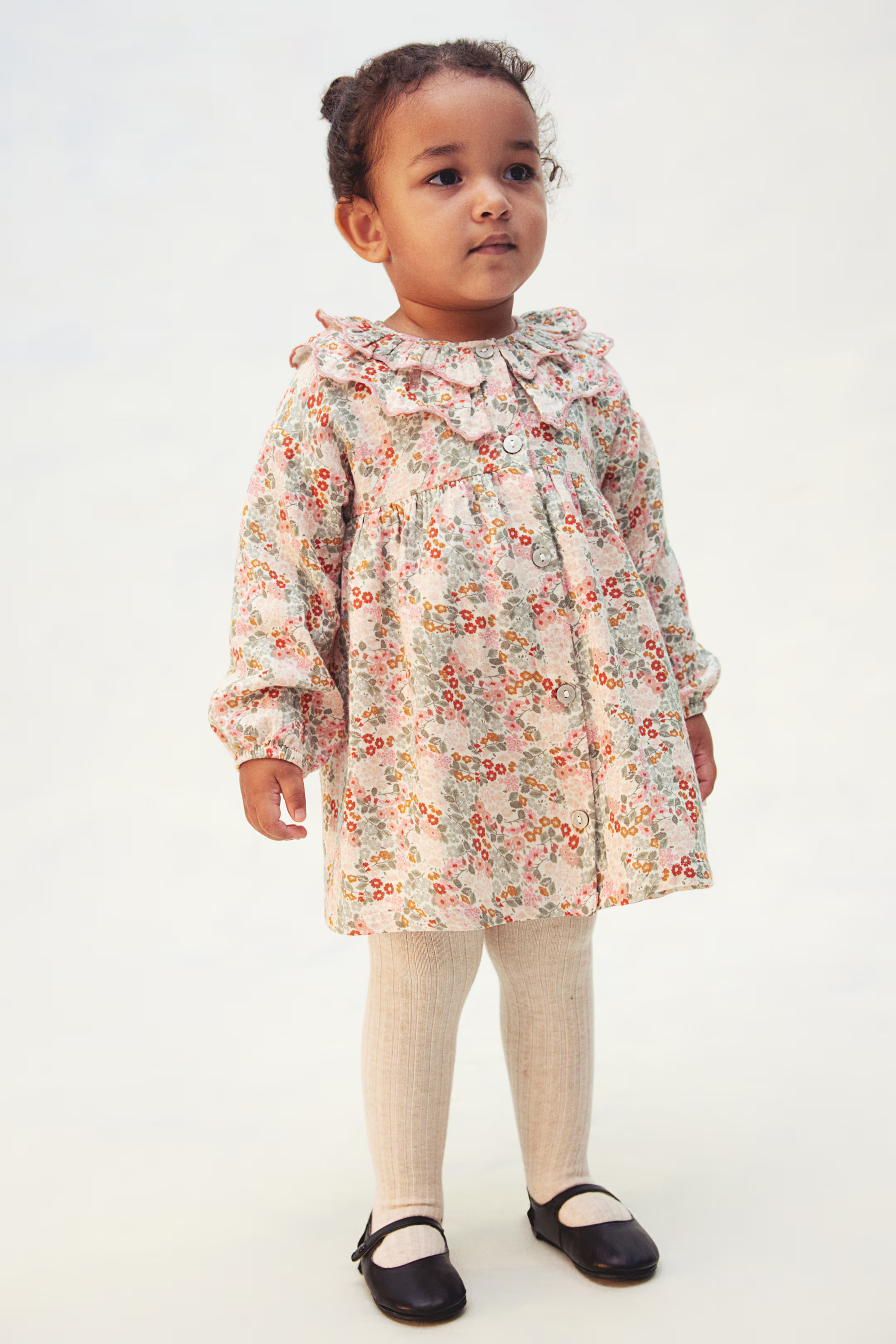 Cotton Dress with Collar - Pink/floral - Kids | H&M US | H&M (US + CA)