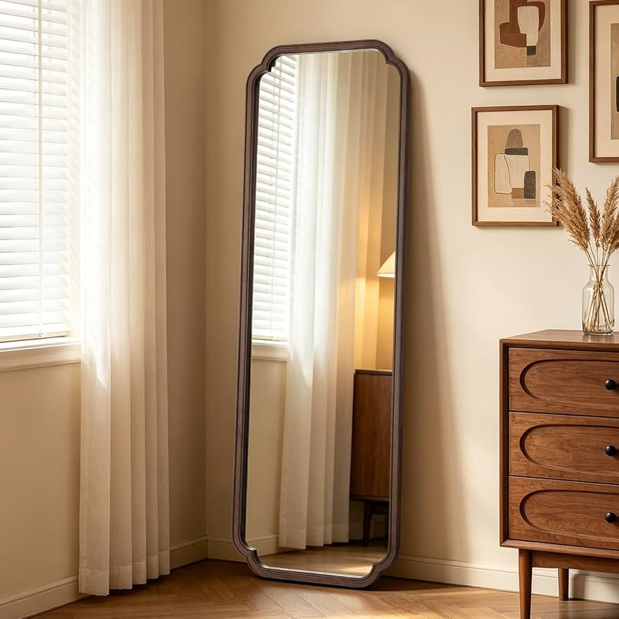 WallBeyond Full Length Mirror Wall Mounted 65"x22", Rustic Wooden Frame Floor Mirror, Large Full ... | Amazon (US)