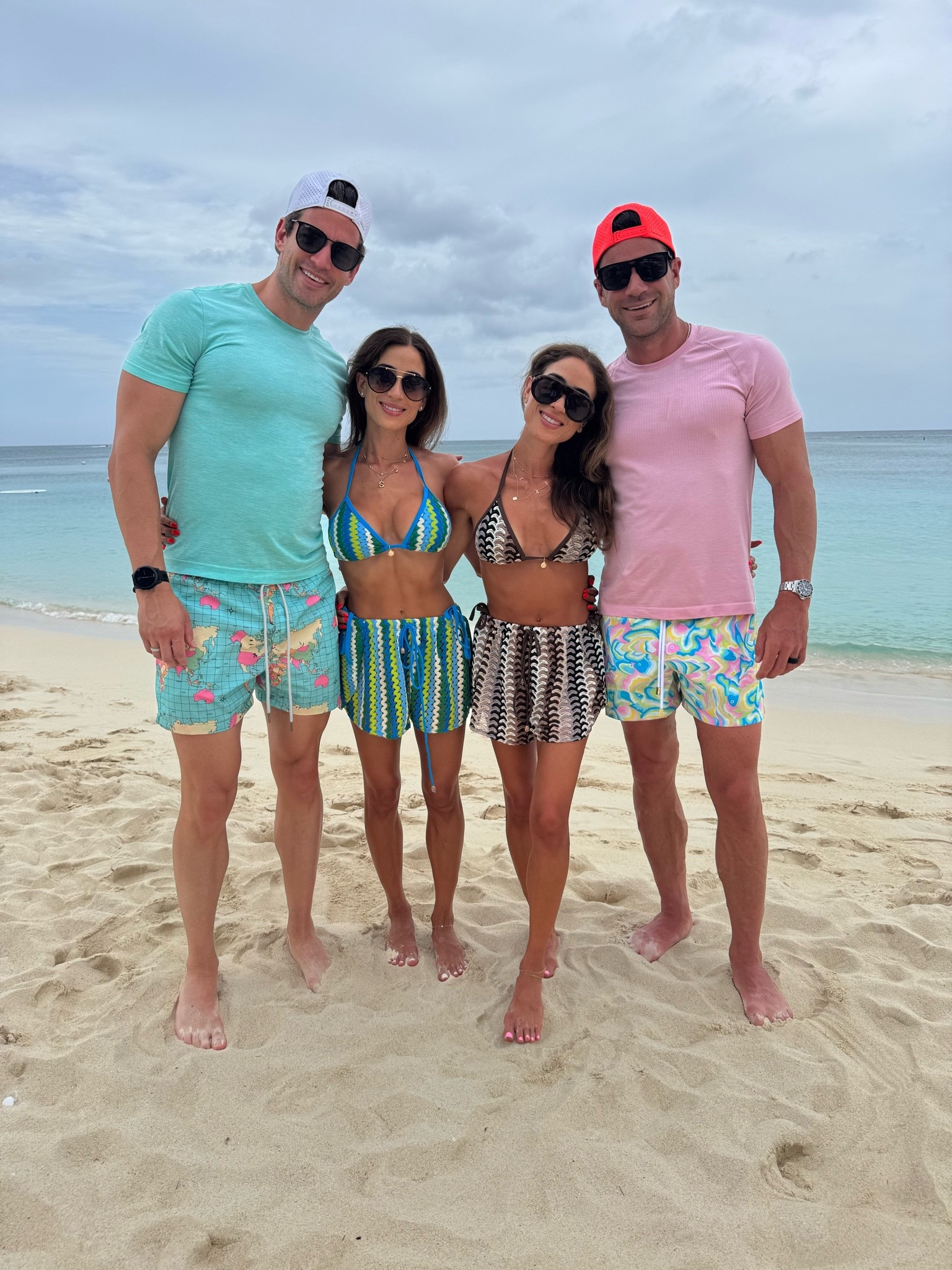 Both of our matching swim sets comes with bikini and matching cover up shirts wearing smallest size

#LTKSwim #LTKPetite