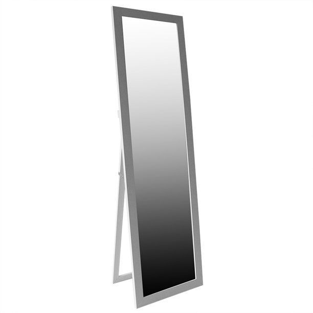 Easel Back Full Length Mirror with MDF Frame, White | Walmart (US)