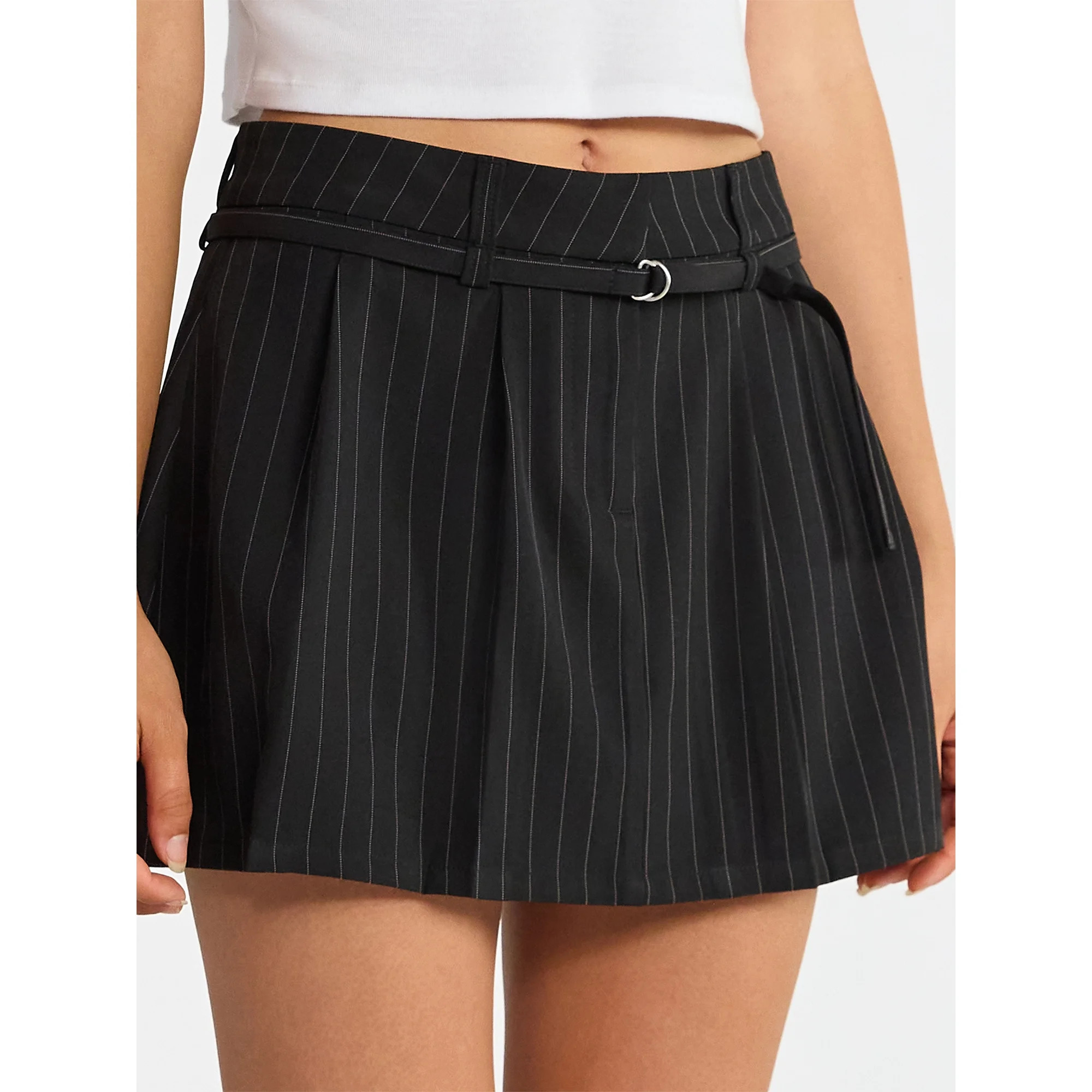 No Boundaries Pleated Mini Skirt, Women's | Walmart (US)