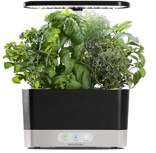 AeroGarden Harvest Indoor Garden Hydroponic System with LED Grow Light and Herb Kit, Holds up to 6 Pods, Black | Amazon (US)