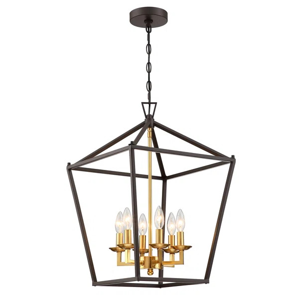 Gurjit 6 - Light Dimmable Lantern Geometric Chandelier | Wayfair North America