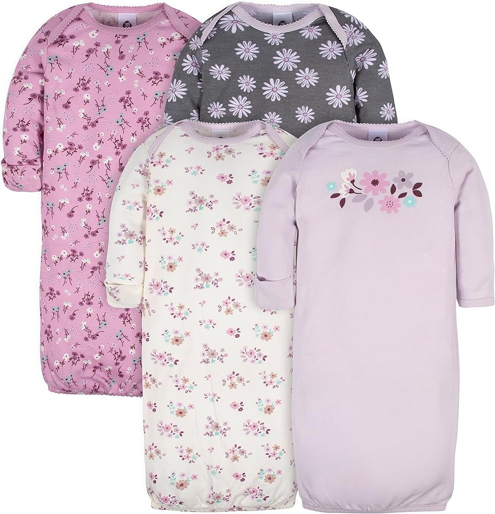 Gerber Baby Boy and Girls 4-Pack Sleeper Gown | Amazon (US)