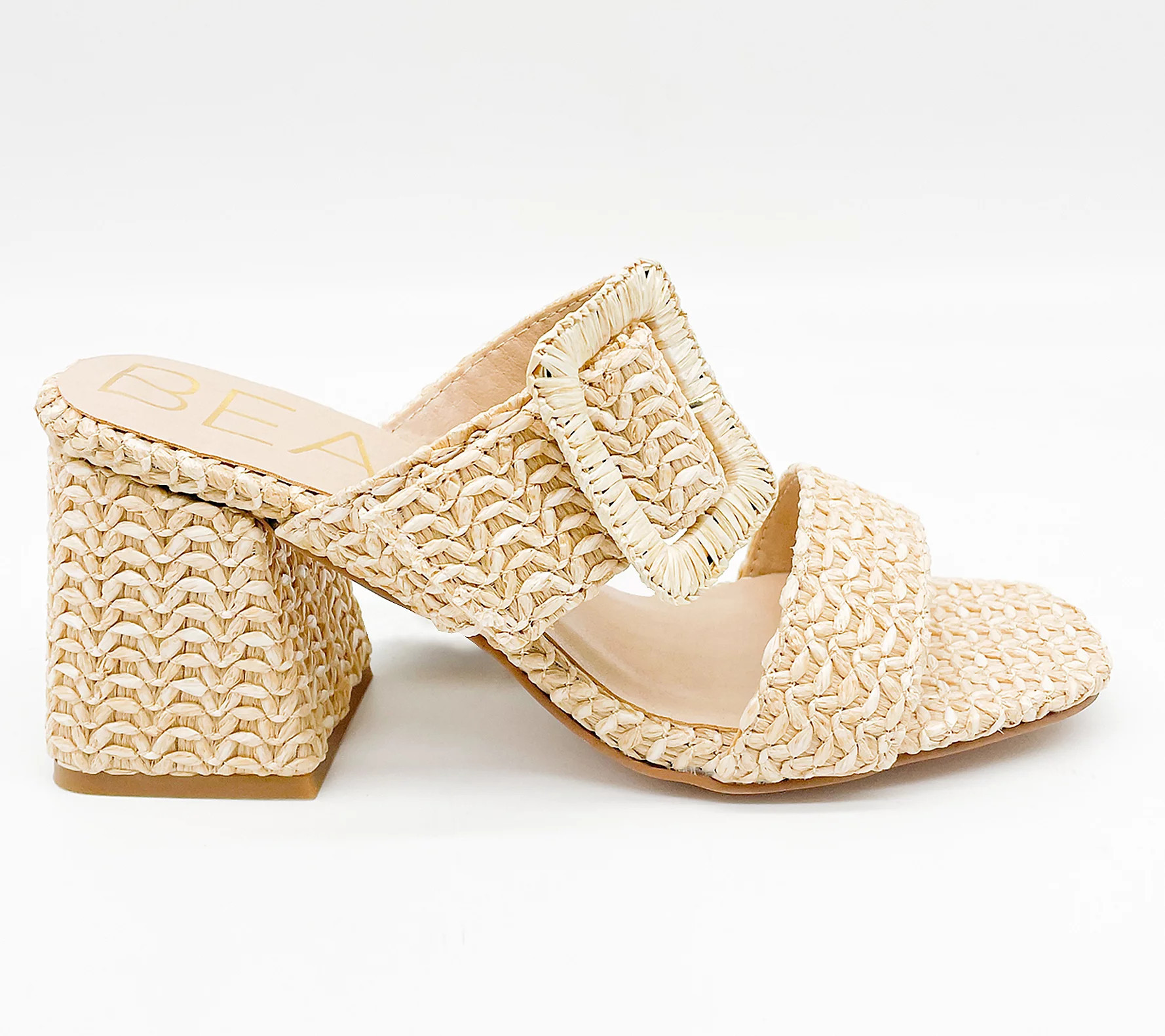 Beach by Matisse Raffia Block Heel Sandal - Luc y | QVC