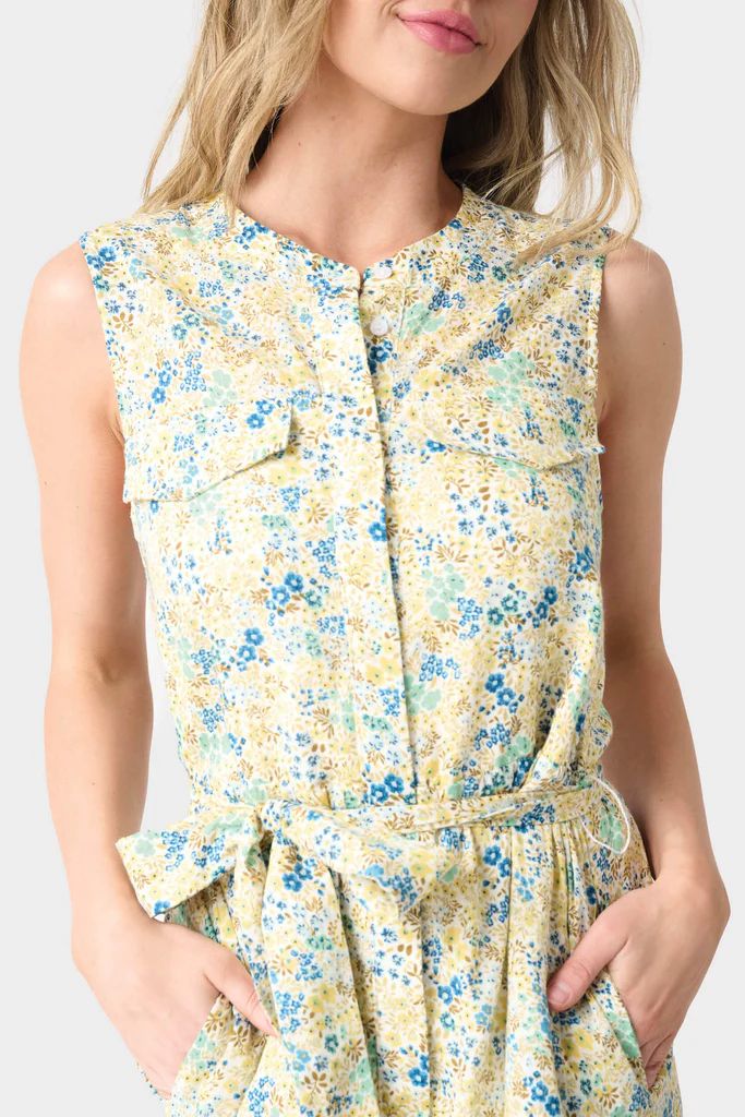 Wildflower Sleeveless Belted Tiered Dress | Gibson