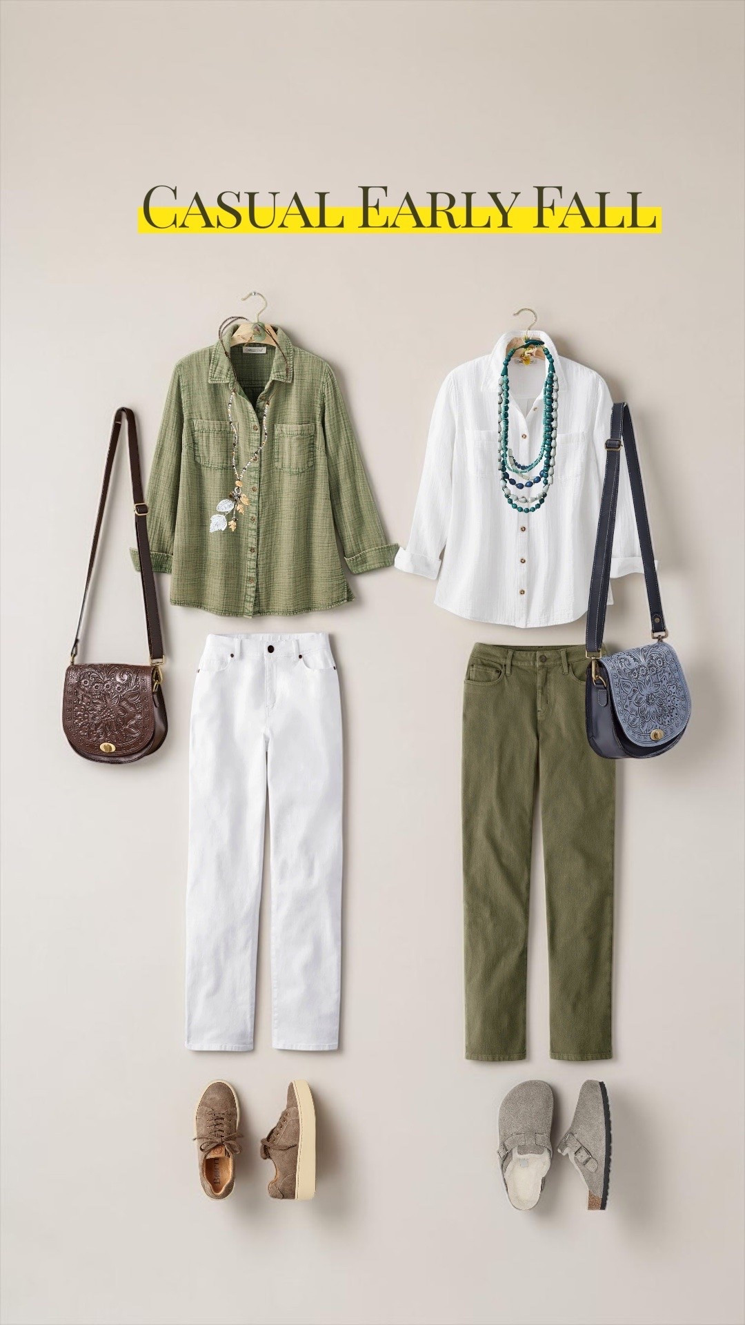 Casual early fall 🍂 Loving everything soft and cozy right now! I have this shirt in Mocha and I’m seriously thinking about going back for the green and white, too. It’s just one of those perfect, easy pieces for everyday wear. @Coldwater Creek

#LTKootd #LTKOver40