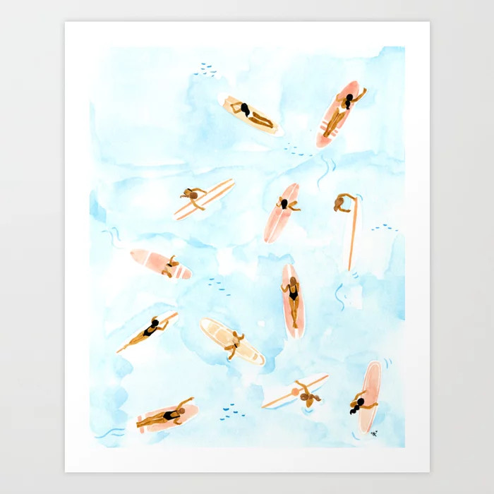 Surfers Art Print | Society6