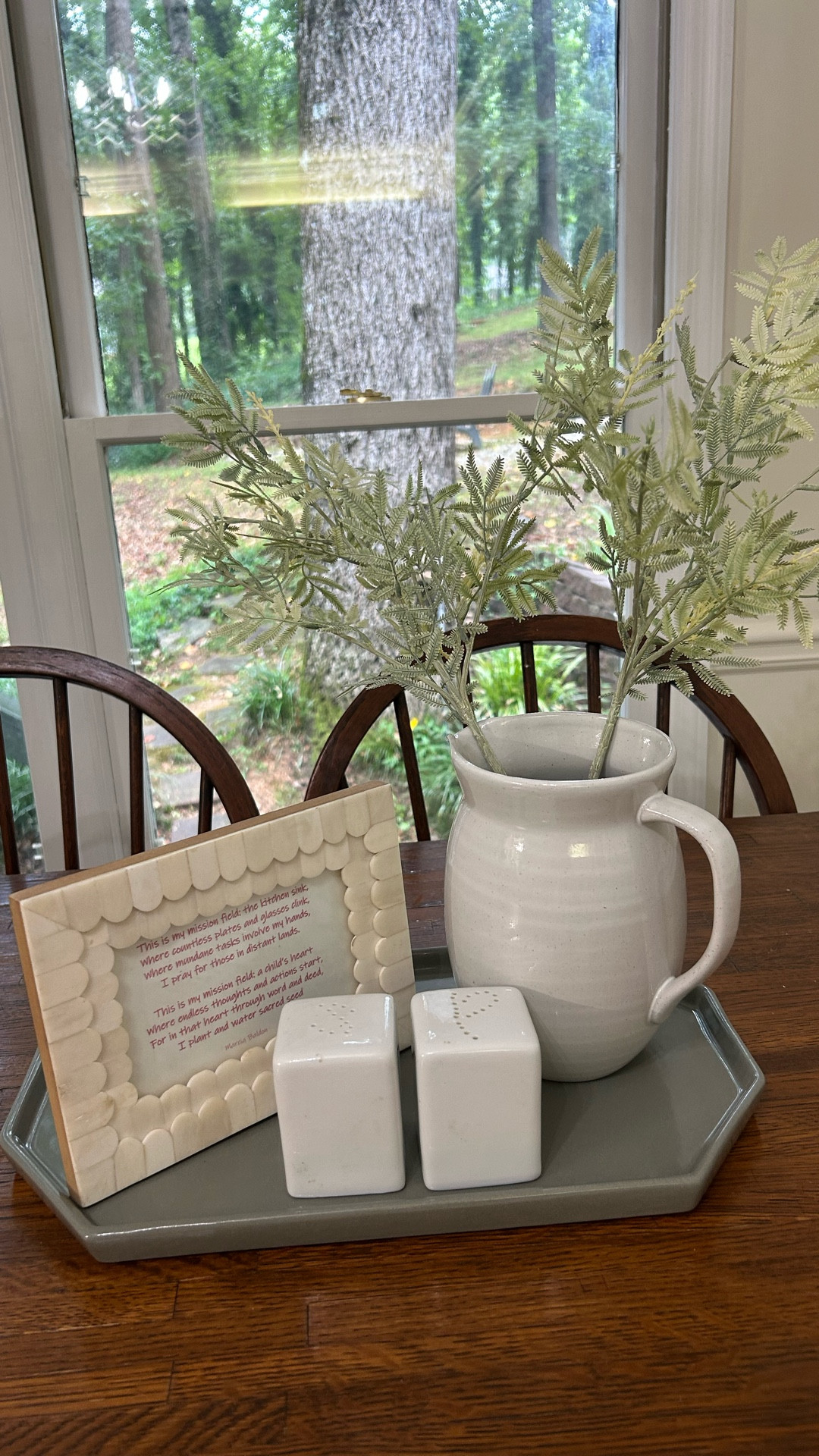 Tabletop decor, target finds 
Interior inspo for less 
Faux greenery, ceramic pitcher 
